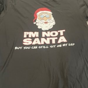 I'm Not Santa But You Can Still Sit On My Lap  Funny Christmas Long Sleeve T EUC